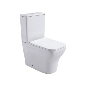 Vas WC BTW cu rezervor si capac Soft Close, Rimless, ceramica, alb, Elegance, Anahita