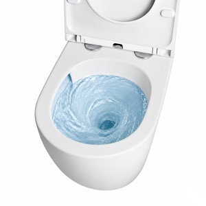 Vas WC stativ Beauty Anahita, alb, Tornado, evacuare orizontala, 63 x 38,5 x 81,5 cm, rezervor si capac WC soft close incluse - Img 2