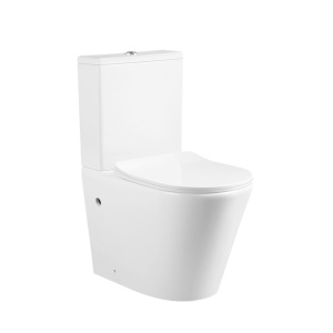 Vas WC stativ Lumia Anahita, alb, evacuare orizontala, rimless, 60,5 x 38 x 79,5 cm, capac soft close inclus