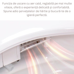 Vas WC stativ Smart, alb, multifunctional, cu bideu incorporat, Rimless, capac Soft Close, Anahita - Img 3