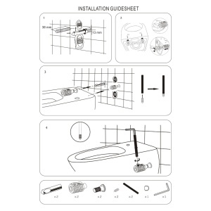 Vas WC suspendat cu bideu încorporat Rimless și capac Soft Close, 49 x 36 x 32,5 cm, alb, Art, Anahita - Img 6