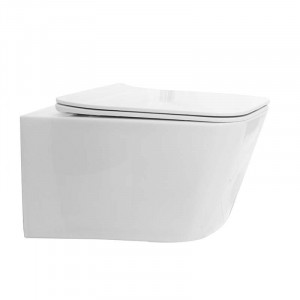 Vas WC suspendat cu capac Soft Close, 52,5 x 36,5 x 29,5 cm, alb, Paris B2350 - Img 6