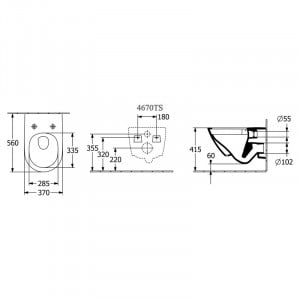 WC suspendat cu twistflush si capac cu soft close si quick release, alb Subwey 3.0 Villeroy & Boch - Img 4