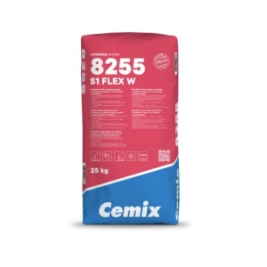 Adeziv flexibil alb pentru plăci ceramice, cu adaos de fibre, S1FLEX W 8255 CEMIX 25KG