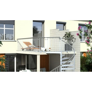 Balustrada de protectie pentru scara de exterior in spirala Toronto Dolle
