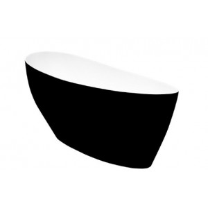 Cada freestanding ovala, 165x70 cm KEYA black&white BSCWAM-165-KBW, Besco - Img 2