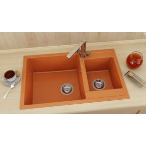 Chiuveta bucatarie 2 cuve 80x49 Fat 233 - Img 5