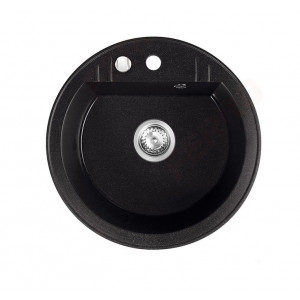 chiuveta bucatarie granit rotunda neagra