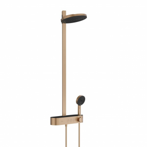 Coloana de dus Pulsify S 260 2jet cu baterie termostatata ShowerTablet Select 400, bronz periat Hansgrohe - Img 1