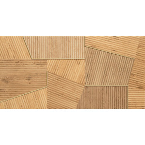 Decor FLARE WOOD 30.8x60.8cm, interior, baie-bucatarie, imitatie lemn maro mat, Tubadzin