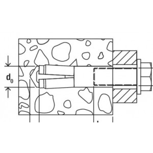 Diblu metal expandabil Ø 12mm - Img 2