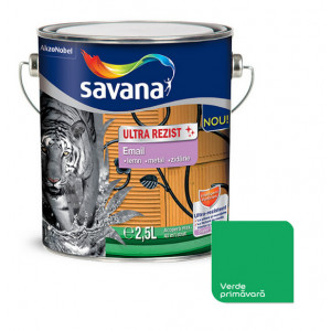 Email Savana Ultra Rezist superlucios pentru lemn metal interior si exterior verde primavara 2.5l