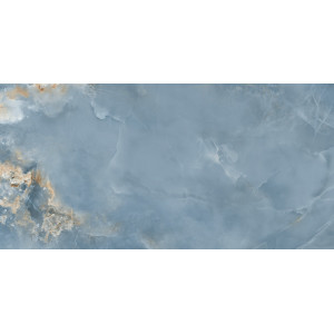 Gresie AQUAMARINE BLUE POL 59.8x119.8cm, interior-exterior, tip onyx, rectificat, albastru, Tubadzin