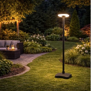 Lampa LED solara cu temperatura de culoare ajustabila, senzor, telecomanda si stalp 2.5m - Img 14