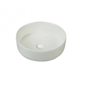 Lavoar baie pe blat Eternity, rotund, alb mat, din ceramica, 36 x 36 x 12,5 cm, Anahita