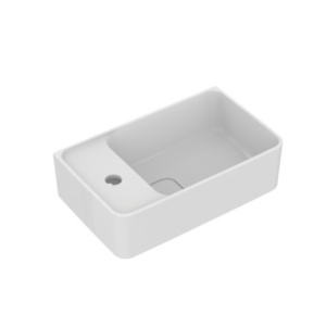 Lavoar baie pe blat STRADA II, patrat, alb din ceramica, 40x40cm Ideal Standard