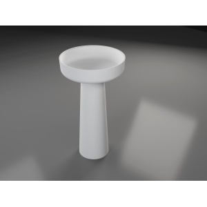 Lavoar freestanding Eternity, rotund, alb, din compozit, 48 x 48 x 85 cm, Eweca