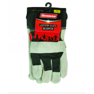 Manusi de piele vita gri-negru marimea 10 / XL - Img 2