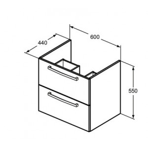 Mobilier TEMPO suspendat 2 sertare soft-close - Img 4