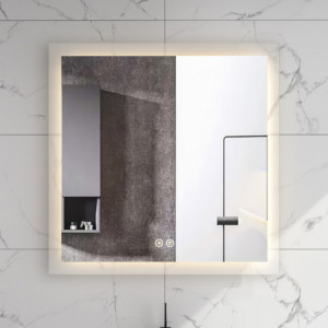 Oglinda Miro 75 dreptunghiulara cu LED 2 culori dezaburire 75 cm Fluminia - Img 1