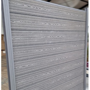 Panou gard WPC cu stalpi Bill Fence gri inchis 1800x1830mm - Img 5