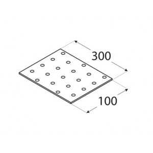 Placa perforata 300 x 100 x 2 mm - Img 2