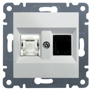 Priza mixta telefon/date RJ11/RJ45 CAT5E WL2210 Hager
