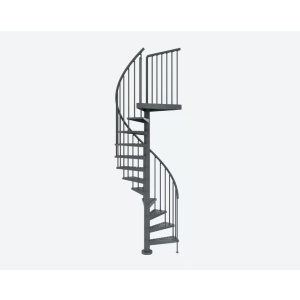 Scara in spirala din otel antracit diametru 125cm 14+1 trepte Toronto Dolle - Img 3