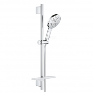 Set de dus Rainshower SmartActive 130 cu para de dus 3 jeturi, furtun 175cm, bara de dus 60cm si savoniera, crom Grohe - Img 1