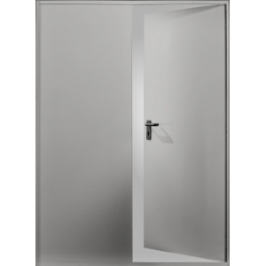 Usa antifoc dubla EI60/120 - 2 canturi - agrement montaj beton RAL 7035 inaltime 2050