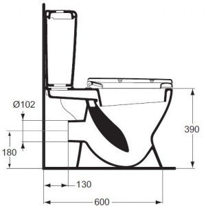 Vas wc cu rezervor si capac Eurovit V337001 Ideal Standard - Img 3