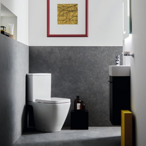 Vas WC I.Life S Compact Rimless, 60,5 x 36,5 x 40 cm, alb lucios, T459601, Ideal Standard - Img 3