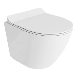 Vas WC suspendat cu capac soft-close, 49 x 36,5 x 37 cm, Vortex Sofi, alb, Lavita
