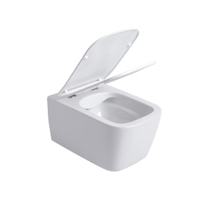 Vas WC suspendat Rimless cu capac Soft Close, 52 x 37 x 29 cm, alb, Recall, Anahita - Img 3