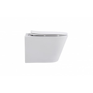 Vas WC suspendat Rimless cu capac Soft Close, alb, Beauty, Anahita - Img 2