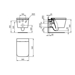 WC suspendat AquaBlade BLEND CUBE IDST368601 - Img 4