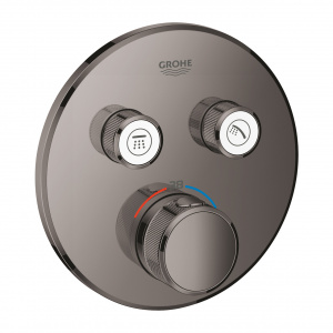 Baterie incastrata cada dus termostatata Grohtherm SmartControl Round necesita corp ingropat, hard graphite - Img 1