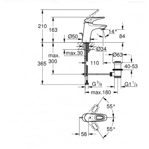 BATERIE LAVOAR EUROSTYLE NEW S-SIZE Grohe - Img 3