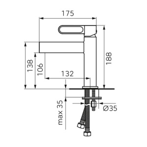 Baterie lavoar negru mat Zaffiro FD1-ZFR-2-22 FDESIGN - Img 2