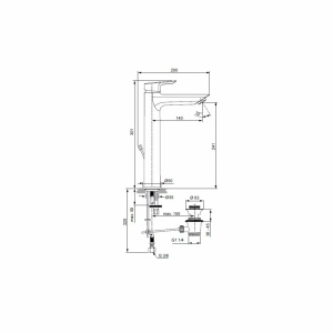 Baterie lavoar Tesi inalta cu ventil Ideal Standard - Img 2