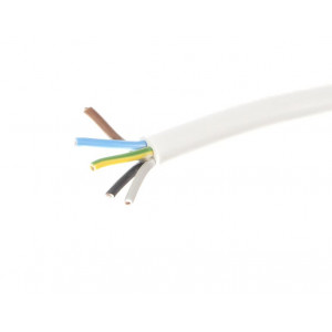 Cablu electric MYYM,HO5VV-F, 5X4 mm² alb la metru