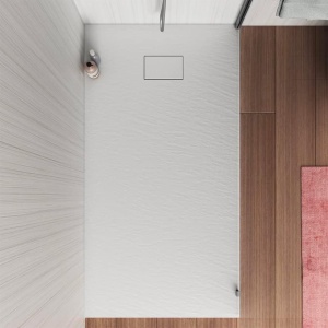 Cadita de dus patrata, SMC Stone, compozit, alba, 90 x 90 cm, Anahita - Img 2