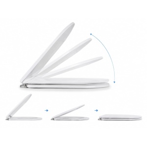 Capac WC Beauty alb, soft close, duroplast Anahita, 44,5 x 36,5 cm - Img 4