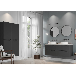 Coloana MURCIA grafit 2 uşi reversibile soft-close DEF144-C-04014 - Img 1