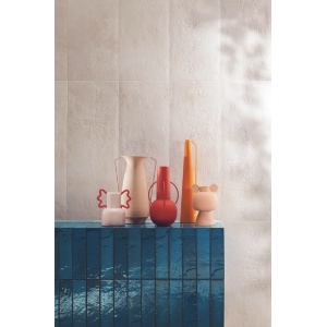 Faianta PURE LIME STR, baie/bucatarie, interior, ivoriu, tip ciment 32.8x89.8cm - Img 2