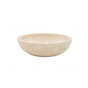 Lavoar baie pe blat Light Travertine, beige din piatra naturala 42X15cm RS-5