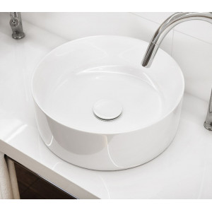 Lavoar baie rotund pe blat Crea 38cm Cersanit K114-020 - Img 3