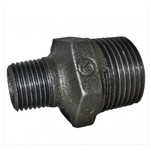 Niplu negru redus 1" - 1/2" filet exterior exterior