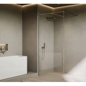 Paravan dus Recall, sticla transparenta 8 mm, profil perimetral crom, 80 x 200 cm, Anahita