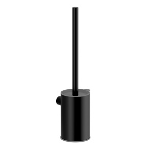 Perie WC cu suport Slimmer Himark, negru mat, montaj pe perete
